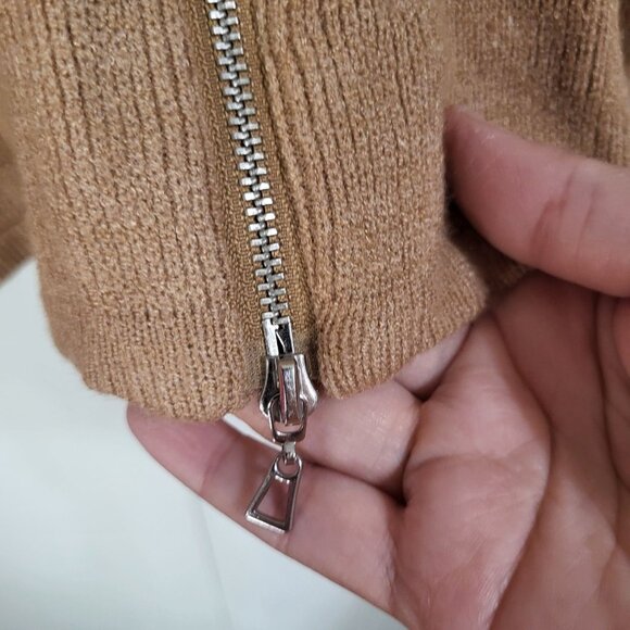 Liz Claiborne Women's XXL Signature Caramel Brown Full Zip Sweater NWT - Picture 6 of 13